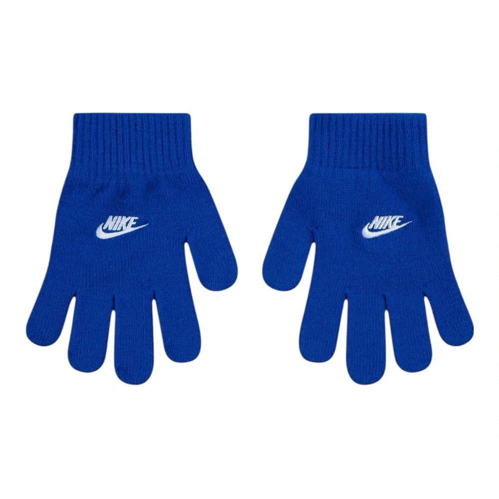 NIKE Kids Hat & Gloves Set Game Royal Blue Black NWT